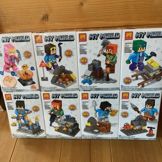 マイワールド　マインクラフト　LEGO 相互品　ブロック　8個セット