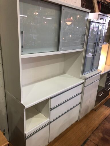 【愛品館市原店】松田家具 スライド扉キッチンボード 【管理IKB007041-104】