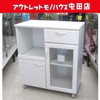 Lechiffon マルチストッカーワゴン 白い家具 キャスター...