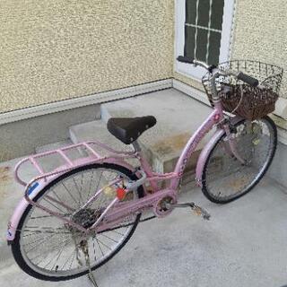 24インチ　ピンク　子供用自転車(お話し中)