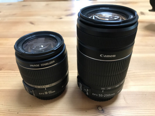 canon EF-S Wズーム　18-55と55-250 セット　中古