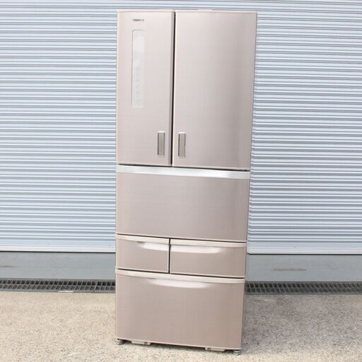 T114) 東芝 ノンフロン冷凍冷蔵庫 GR-G48FX(N) 481L 2014年製 6ドア