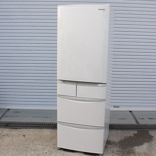 T116) パナソニック ノンフロン冷凍冷蔵庫 NR-ETR436-H 426L 2012年製 5ドア 右開き 洗える製氷皿 クリアグレー 冷蔵庫 Panasonic