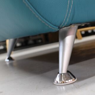 T123) Leatherworld レザーワールド ソファ 本革 2人掛 ワイド ライト