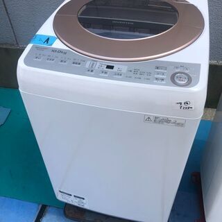 【中古】大阪引取歓迎 　SHARP　洗濯機 10kg　ＥＳ－ＧＶ１０Ｂ－Ｔ　２０１７年製　ＤＥ０２５￥24,800