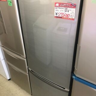 ☆中古 激安！！Panasonic　ノンフロン冷凍冷蔵庫　２ドア　262L　2016　NR-B265B-SS　DF006￥27,800！！