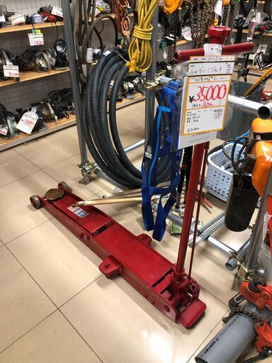 【中古】【動作OK】【店頭引取限定】低床型　エアーサービスジャッキ　36,300円（税込） 中古】【動作OK】マサダ製作所 低床サービスジャッキ SJ-30LL 38500円