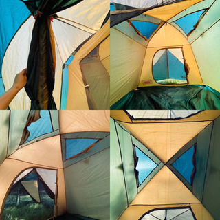 売り切れました💦現行モデル　コールマン　コネクティングドームシステム　タープ＆テント　設営確認済