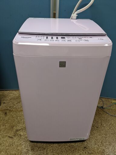 (売約済み)Hisense ハイセンス 全自動電気洗濯機 5.5kg 2019年製 HW-G55E5KP ピンク