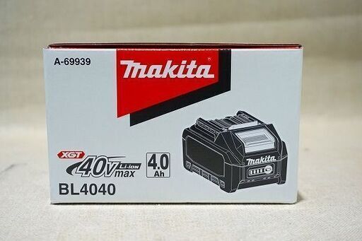 【苫小牧バナナ】新品未使用品 makita/マキタ 電動工具用 バッテリー リチウムイオン電池 40Vmax 4.0Ah BL4040 ①♪