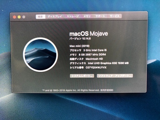 Macmini corei5 6コア 8G SSD256 | mamaearth.me