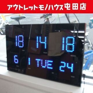 電波掛け時計 LED表示 LED RADIO CLOCK WEE...