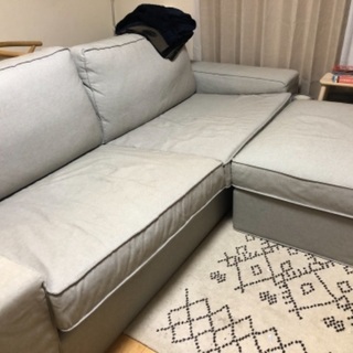 IKEA ソファ　4人掛け　オットマン付き