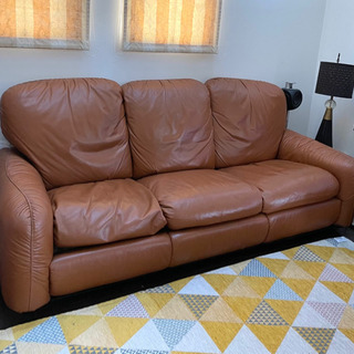 イタリア　ブズネリ　革　ソファ