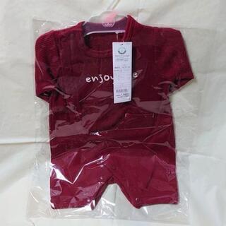 ✨新品✨　ベビー服　ワッフル編み　プレオール　赤　（50-60cm）