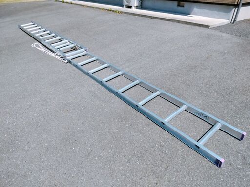 アルミ製 2連伸縮はしご縮長3m51cm全長5m93cm梯子