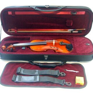 メンテ済み スズキバイオリン No550 3/4 虎杢 1976年 希少 美品セット 高グレード ドイツ製 DODD刻印弓 毛替え済み弓 アジャスター内臓テールピース ナイロン弦 搭載 四角ケース 4角型ケース 参考新品定価26万相当　全国発送対応 中古バイオリン 愛知県清須市より 管理（カ）8382 メンテ済み スズキバイオリン No550 3/4 虎杢 1976年 希少 美品セット