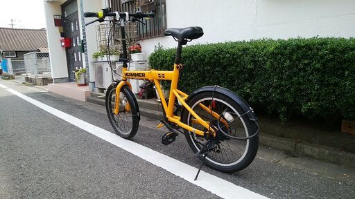 ★２０インチ　ハマー　シマノ６段変速　カゴ付き　説明書付！