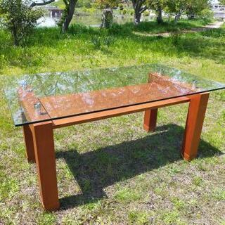 クラスティーナ　ガラスダイニングテーブル