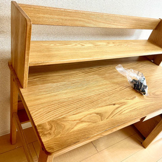 MUJI 無印 オーク 無垢材デスク（引出・足元棚付) オーク無垢材デスク（引出・足元棚付） | 無印良品