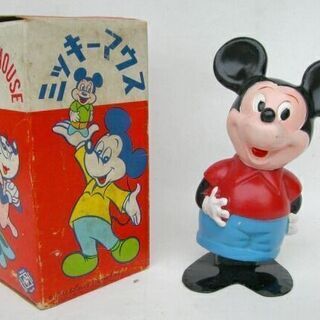 1960年代★マスダヤ増田屋のミッキーマウス◇ゼンマイ駆動●箱付◆正規ライセンス品◎ウォルトディズニー★