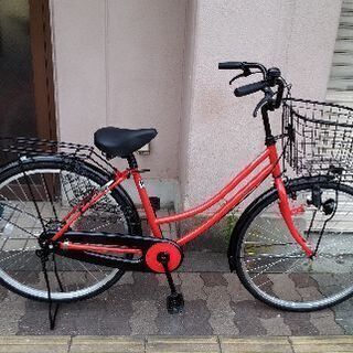 PatioBox[パティオボックス]26吋 ファミリーサイクル シングル/レッドｘブラック