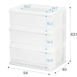 【ネット決済】*使用1年未満*プラ製チェスト3段