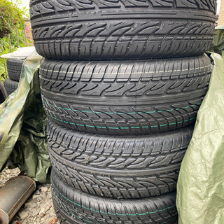 2本バリ溝‼️ 2本新品‼️18インチ114.3ー5穴 アルミホイールタイヤ  