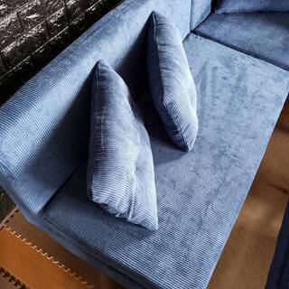 【未使用・訳アリ】カバーリング ソファダイニング・右肘アームソファ＋２Ｐ＋ベンチセット・ネイビー・4823