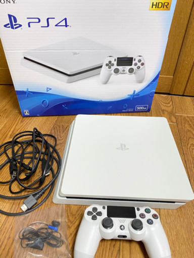 PS4 ホワイト 500GB CUH-2200A（中古】【付属品完備・中古