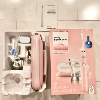 【ネット決済・配送】フィリップス　ソニッケアー　ダイヤモンドクリーン　ピンク　コレクション　新品未使用　舌磨きブラシヘッド付属　ソニケア　ソニッケア　ソニケアー　ダイアモンドクリーン　純正 Philips Sonicare Diamond Clean pink collection tongue brush head  