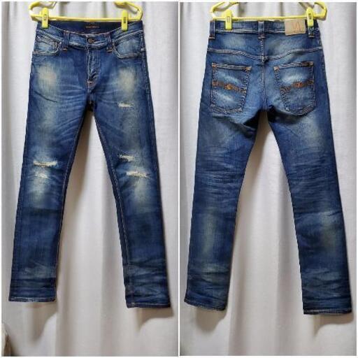 《美品》nudie jeans peter replica N507\nW32 L32 ヌーディージーンズ イタリア製