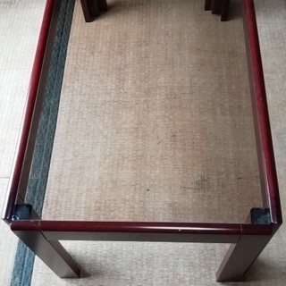 【無料】センターテーブル（ローテーブル）木製・ガラス天板