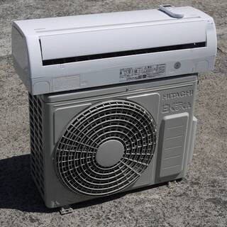 美品 15年製 日立 ルームエアコン 白くまくん RAS-AJ22E 2.2kW 冷房 6～9畳 暖房 5～6畳 コンパクト設計 ソフト除湿 内部クリーン