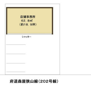 ★貸店舗・事務所★金剛駅１３分　元ピザ屋　ロードサイド　１階路面...