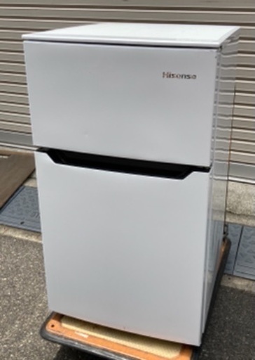 【RKGRE-654】特価！ハイセンス/Hisense/93L 冷凍冷蔵庫/HR-B95A/中古品/2019年製/当社より近隣無料配達！