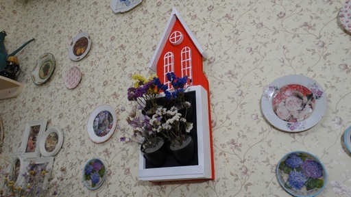 花鉢のスタンド レッド