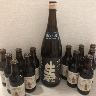 鳥取県産山田錦日本酒とホッピー12本