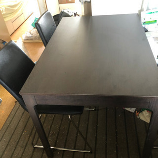急ぎ　今日だけ取引可能　IKEA 伸長式テーブル4~6人用　ダー...