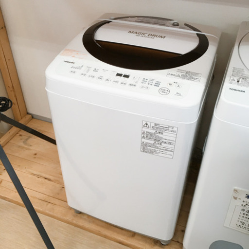 TOSHIBA✨6㎏全自動洗濯機✨AW-6D3M(T)✨2017年製✨動作確認済✨低振動・低騒音設計✨中古品