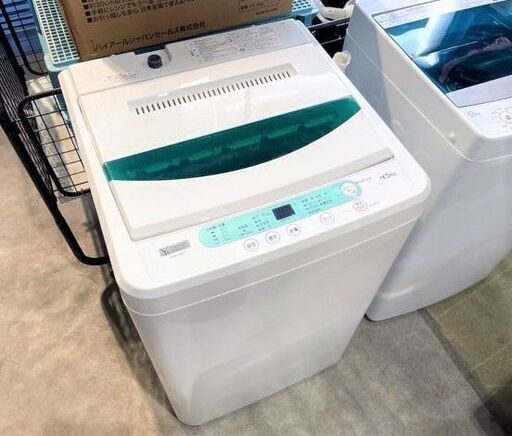 ２　全自動洗濯機　YAMADASELECT YWM-T45G1 2019年製　4.5kg　ホワイト　ステンレス槽　住まい　単身様向け