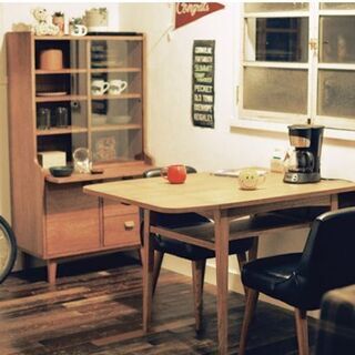 お値下げ致しました】unico バタフライテーブル クルト KURT オーク材