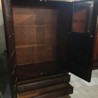JF02033 北海道民芸家具 箪笥 クローゼット 使用感有り