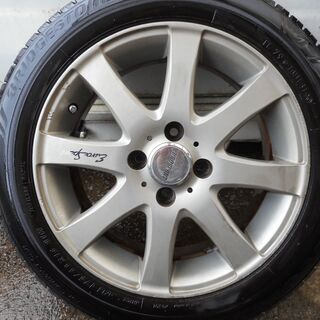 深溝15インチタイヤ ブリヂストン 175/60R15 社外アルミ付き 4本セット 