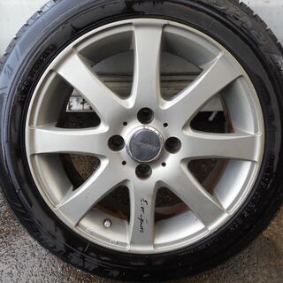 深溝15インチタイヤ ブリヂストン 175/60R15 社外アルミ付き 4本セット 