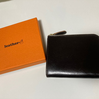 leather-g 財布　チャコールグレー