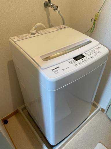 【早い者勝ち！8日終了】『決まりました！ありがとうございました！』Hisense 7.5kg洗濯機＊ほぼ新品＊2020年製