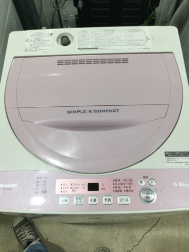 洗濯機 SHARP 5.5kg 2017年製 ES-G5E5