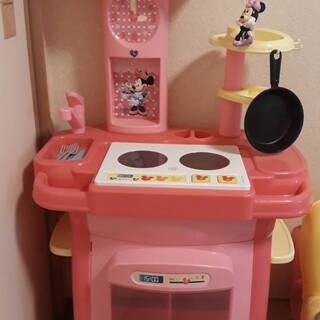 【ネット決済】ミニーちゃん　キッチンおもちゃ　おままごと　ピンク