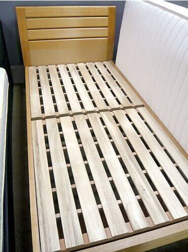 〇 札幌 シングルベッド 幅970×長さ2010×高さ250㎜ 茶色系 ブラウン系